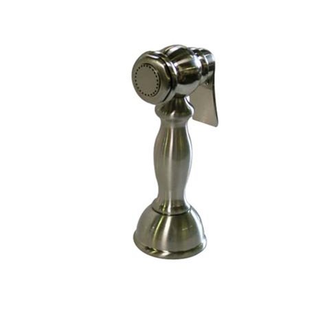 FURNORAMA Vintage Brass Kitchen Side Sprayer With Hose - Satin Nickel Finish FU340288